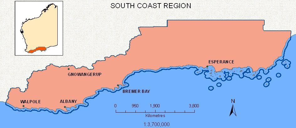 South Coast Region Map